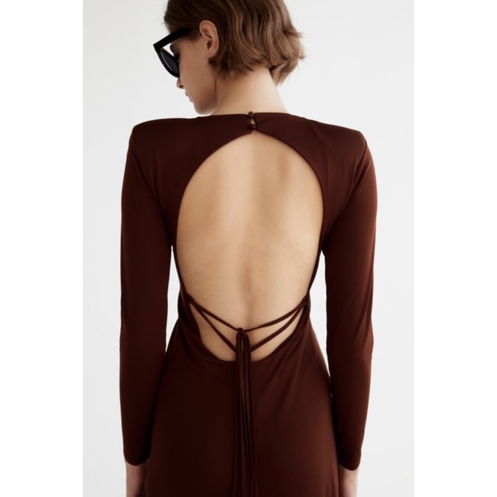 NWT Zara Dress With Shoulder Pads